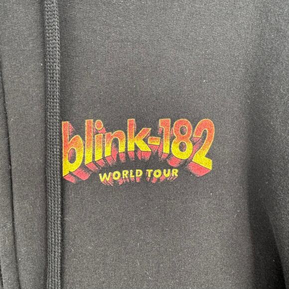 Blink-182 2023-2024 World Tour Full Zip Hoodie Sweatshirt Mens Large Black - Picture 4 of 10